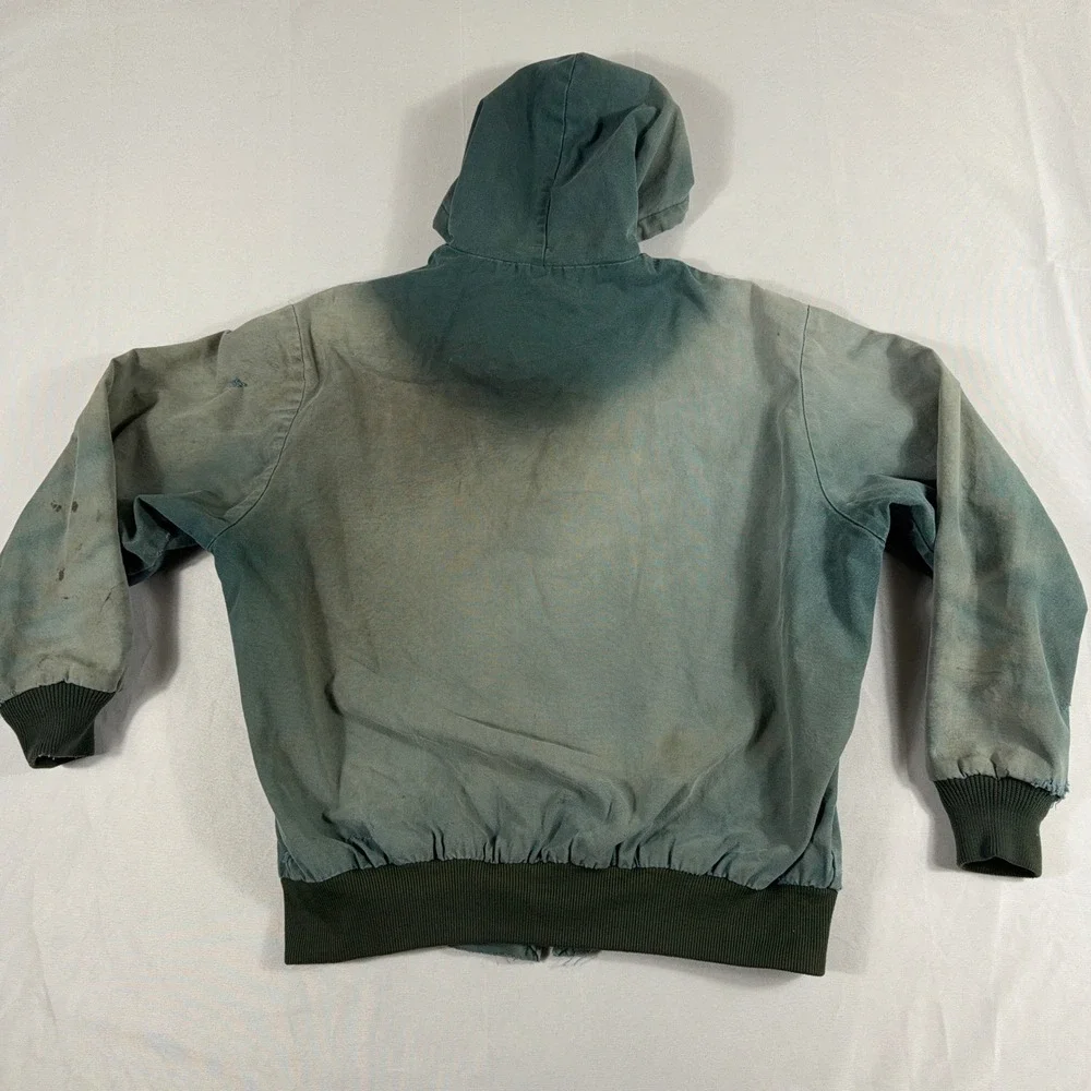 Thrashed Faded Jacket Sun Distressed Workwear Zip Hoodie‎ Grunge Skate XL